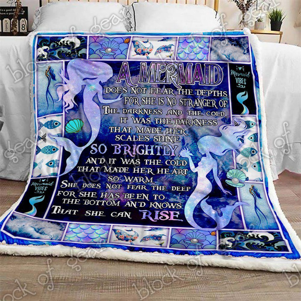 Mermaid Sherpa Fleece Blanket