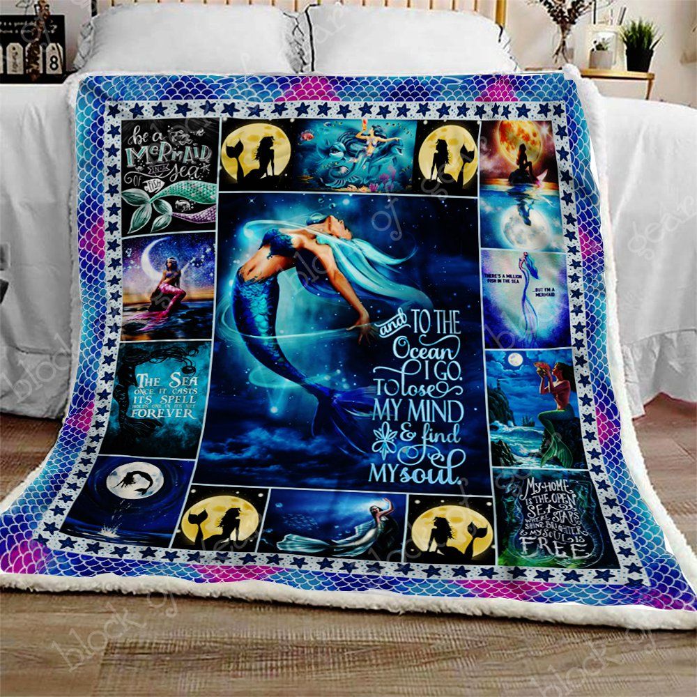 Mermaid Sherpa Fleece Blanket