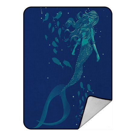 Mermaid Sherpa Fleece Blanket