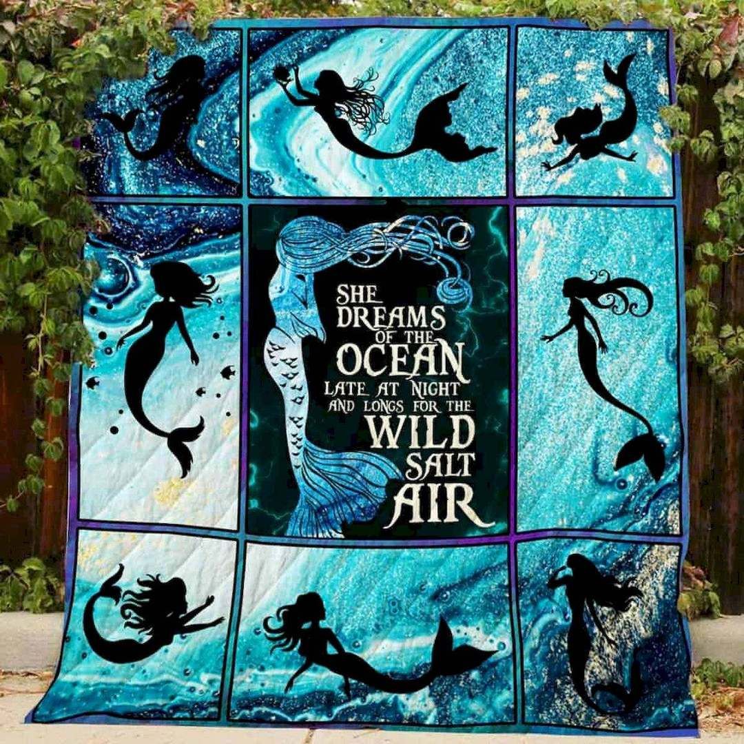 Mermaid CLD180748 Quilt Blanket
