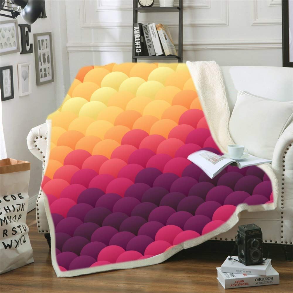 Mermaid Sherpa Fleece Blanket