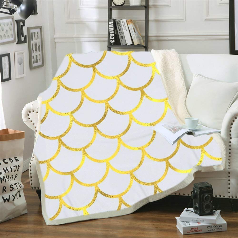 Mermaid Sherpa Fleece Blanket