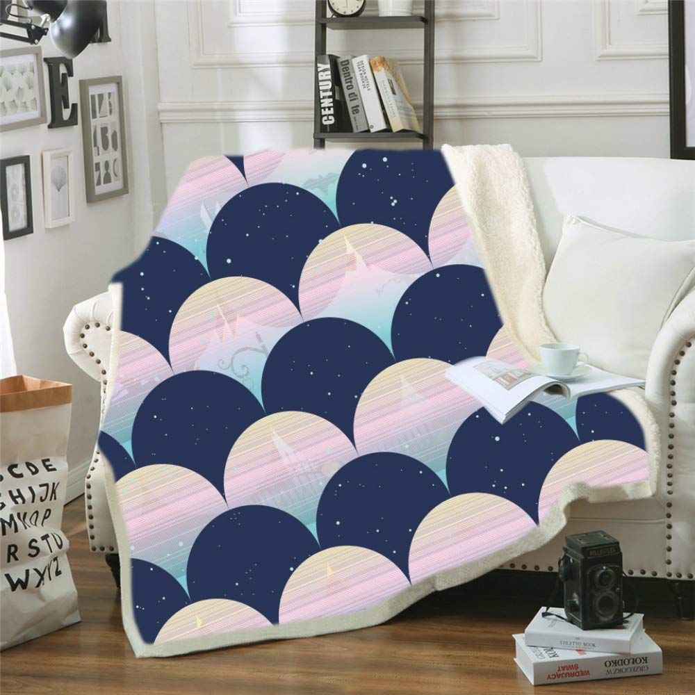Mermaid Sherpa Fleece Blanket