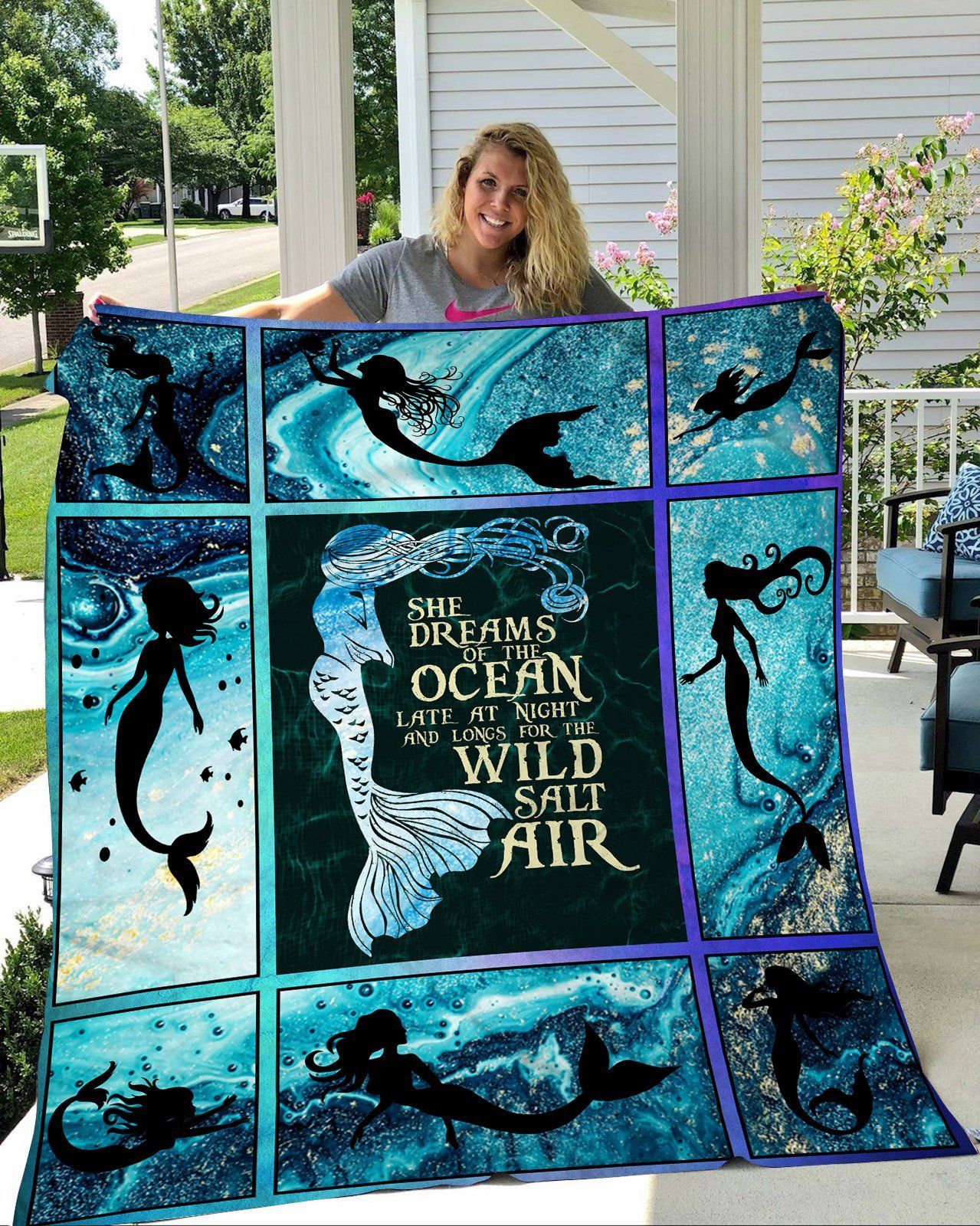 Mermaid Sherpa Fleece Blanket