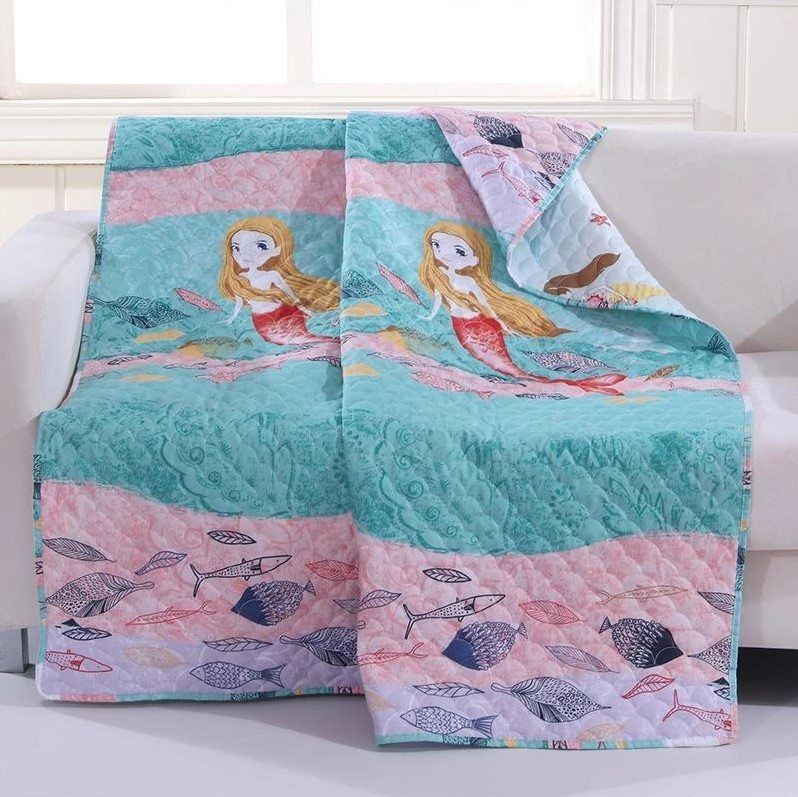 Mermaid Sherpa Fleece Blanket