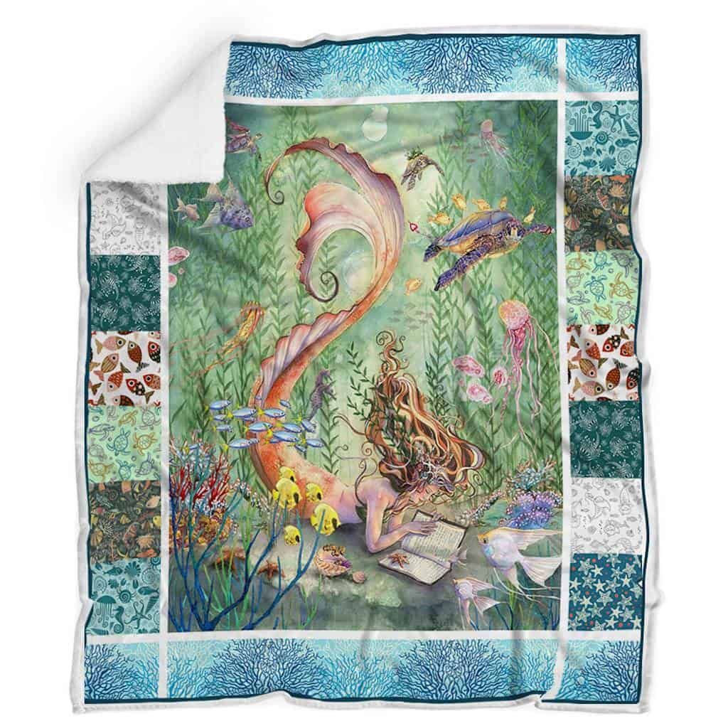 Mermaid Sherpa Fleece Blanket