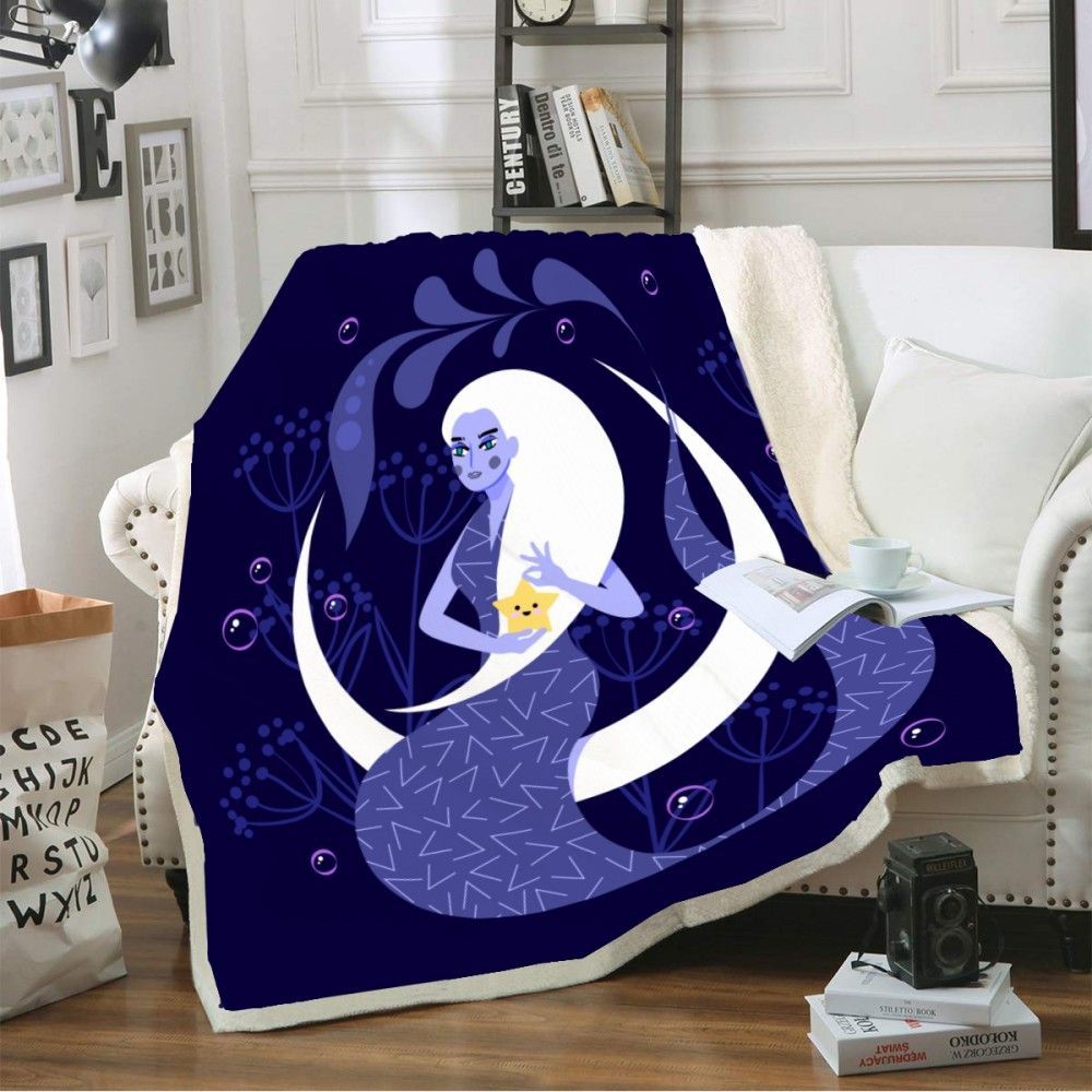 Mermaid Sherpa Fleece Blanket