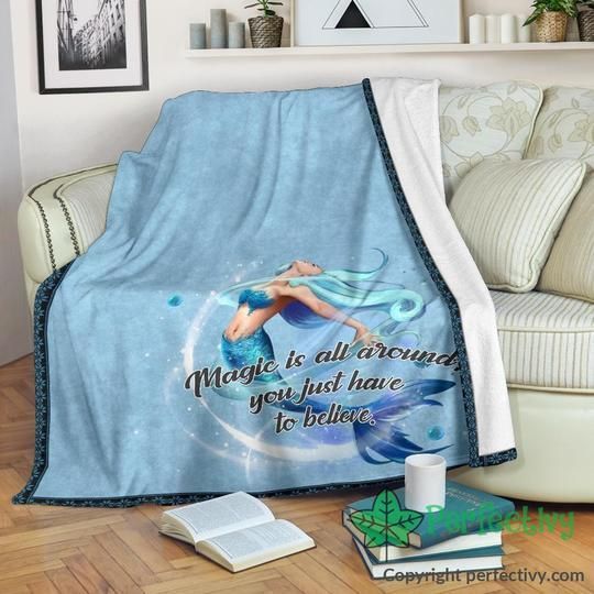Mermaid Sherpa Fleece Blanket