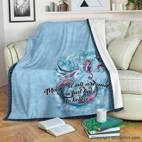 Mermaid Sherpa Fleece Blanket