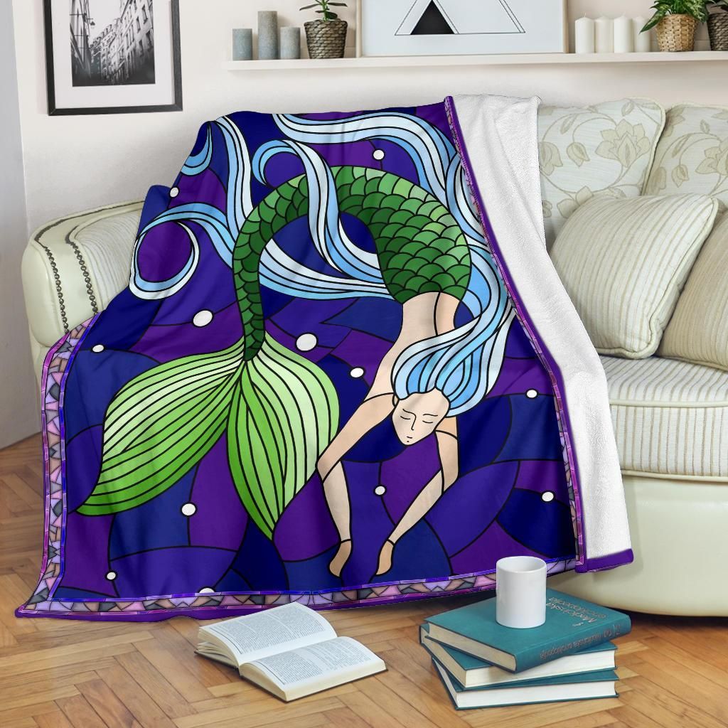 Mermaid Sherpa Fleece Blanket