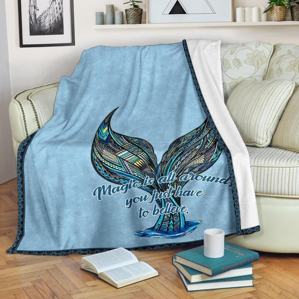 Mermaid Sherpa Fleece Blanket