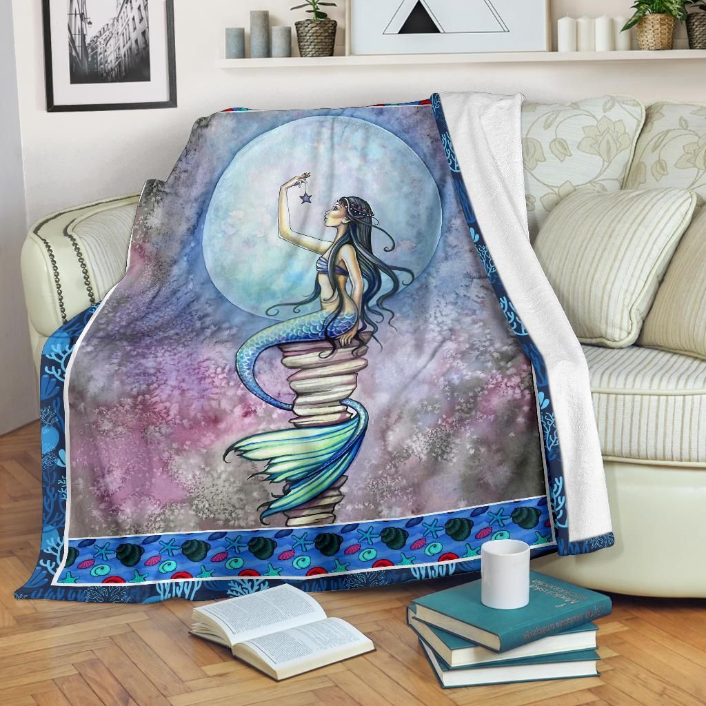 Mermaid Sherpa Fleece Blanket
