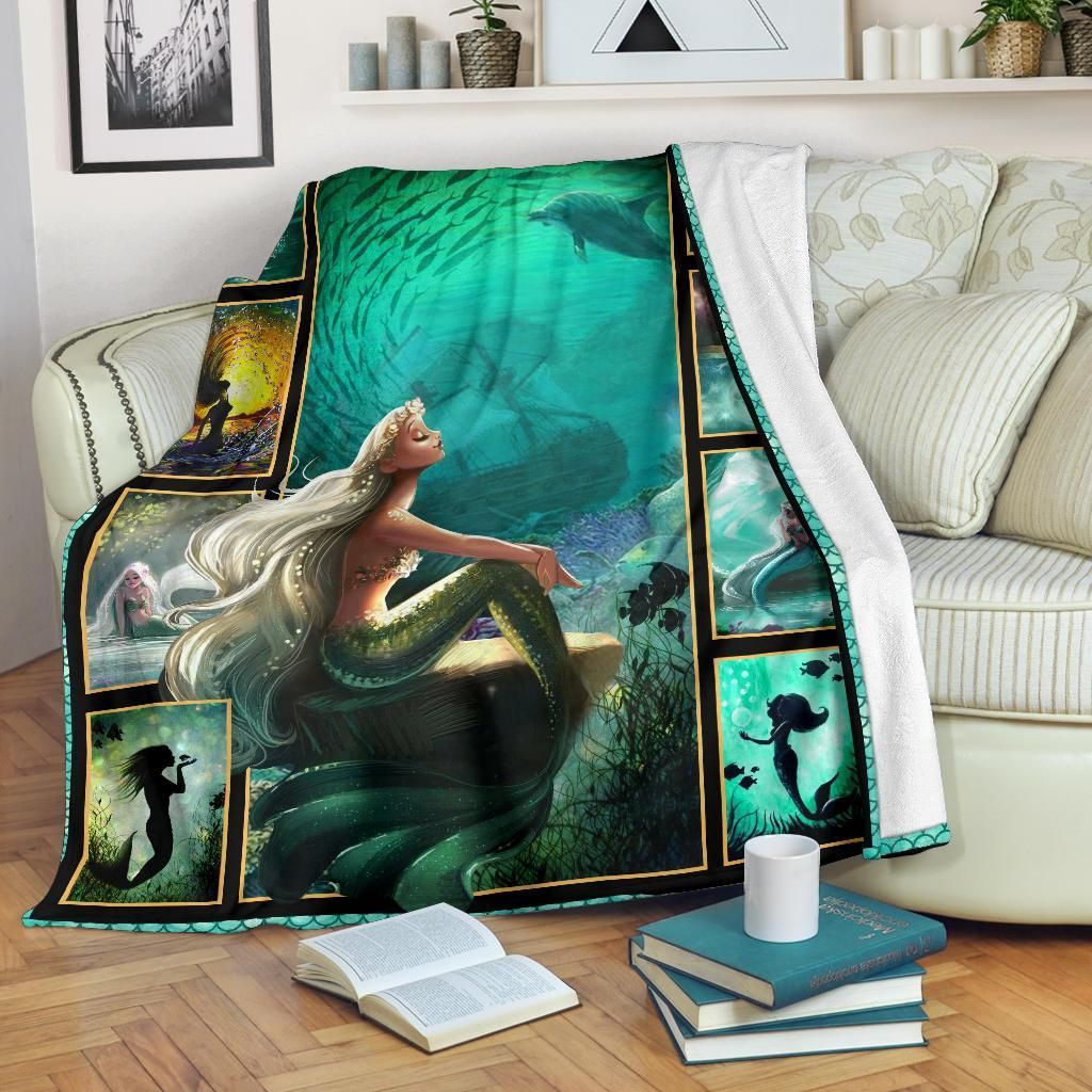 Mermaid Sherpa Fleece Blanket