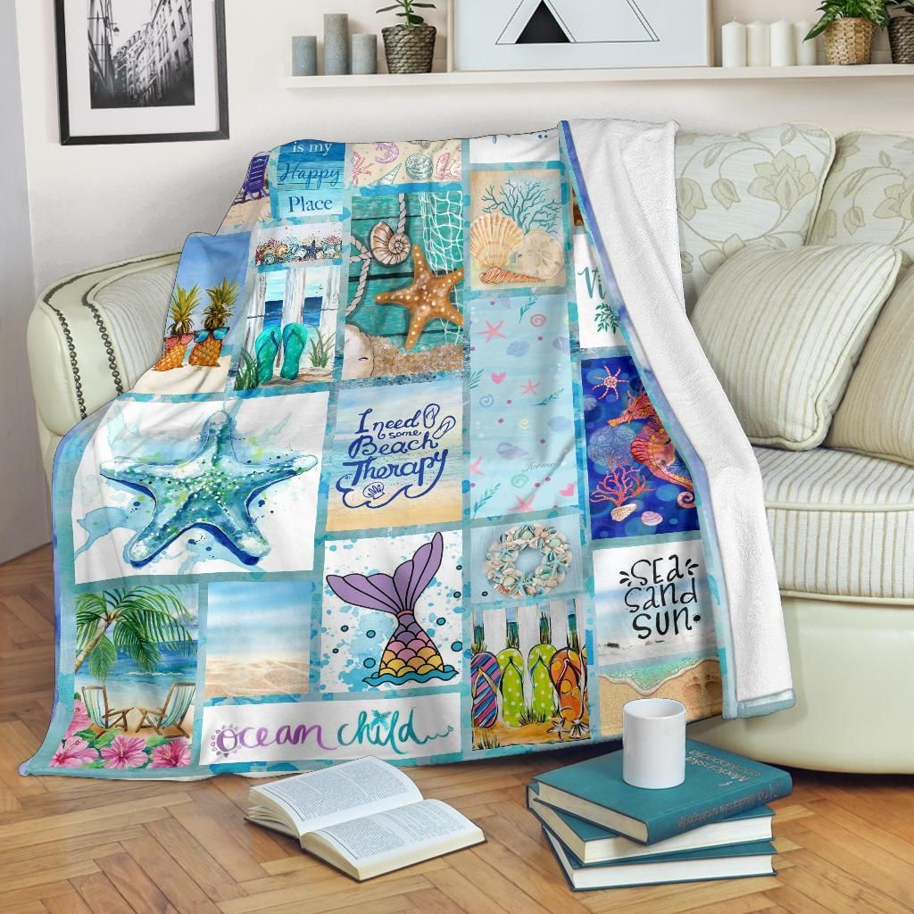 Mermaid Sherpa Fleece Blanket