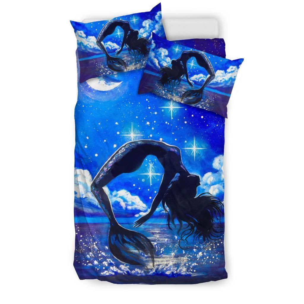 Mermaid Dancing Under The Moon Bedding Set