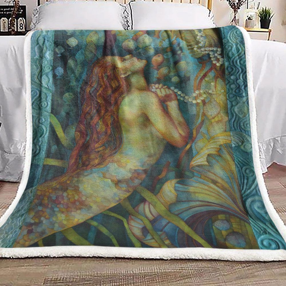 Mermaid Sherpa Fleece Blanket