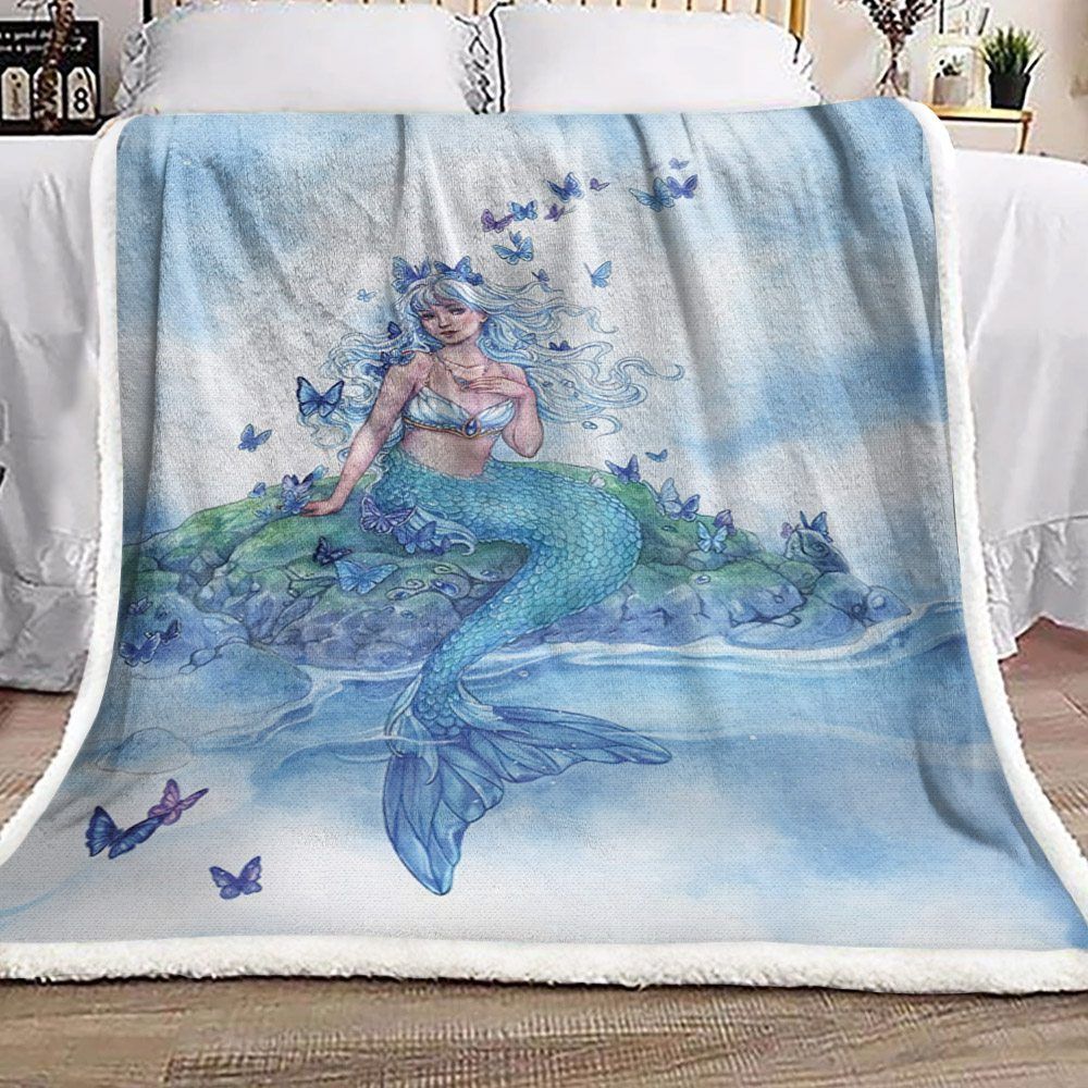 Mermaid Sherpa Fleece Blanket