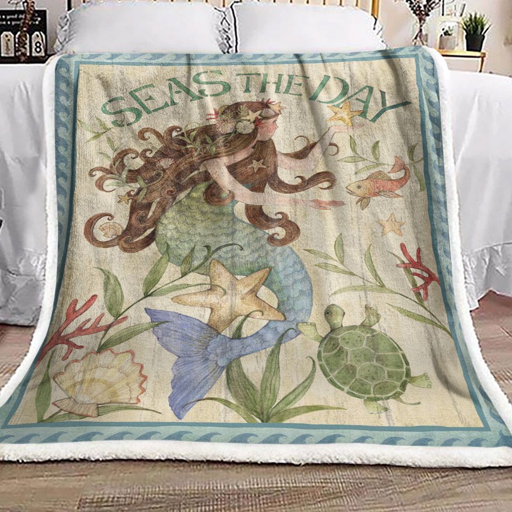 Mermaid Sherpa Fleece Blanket