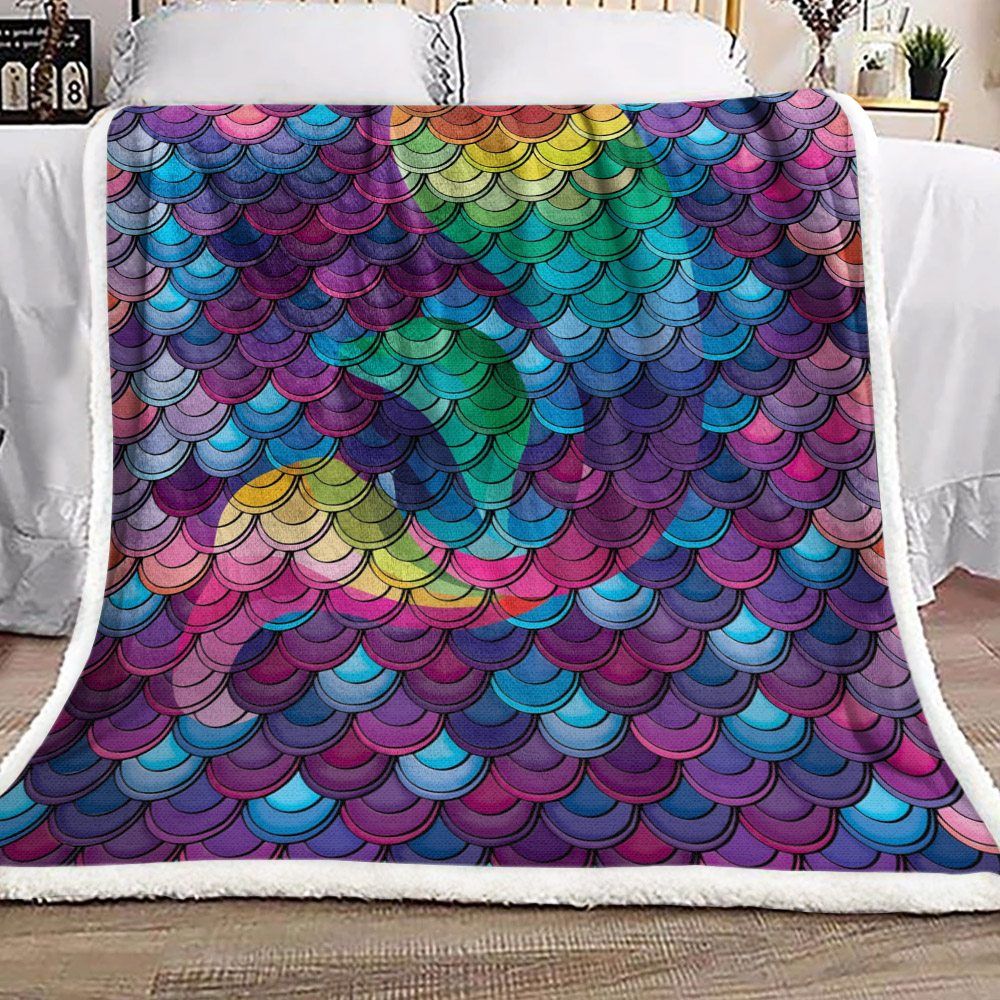 Mermaid Sherpa Fleece Blanket