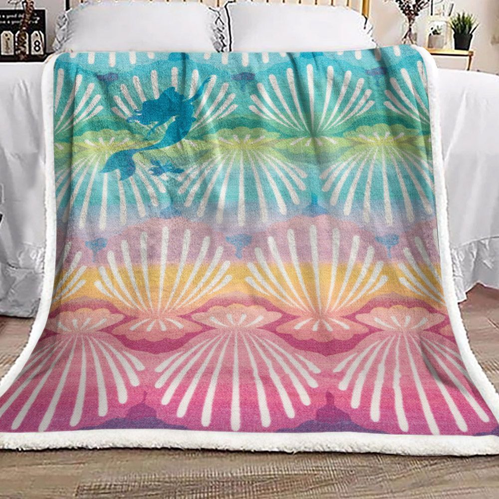 Mermaid Sherpa Fleece Blanket