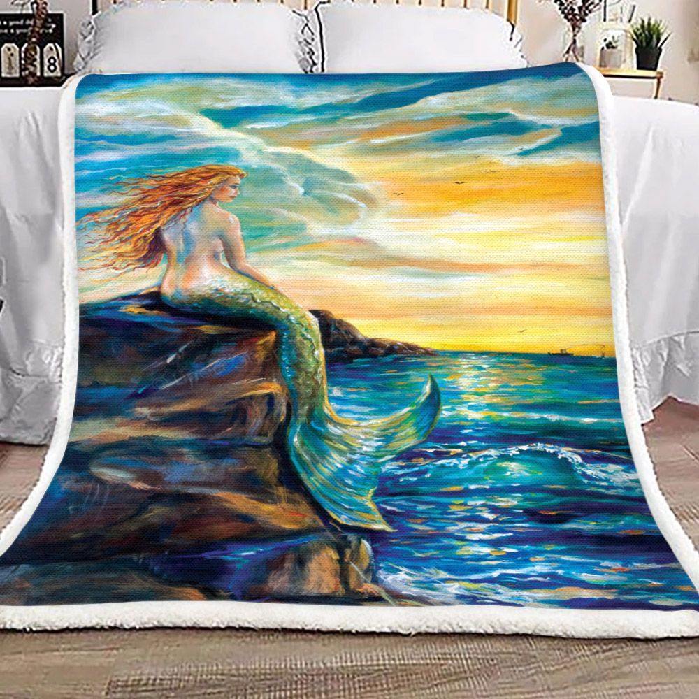 Mermaid Sherpa Fleece Blanket
