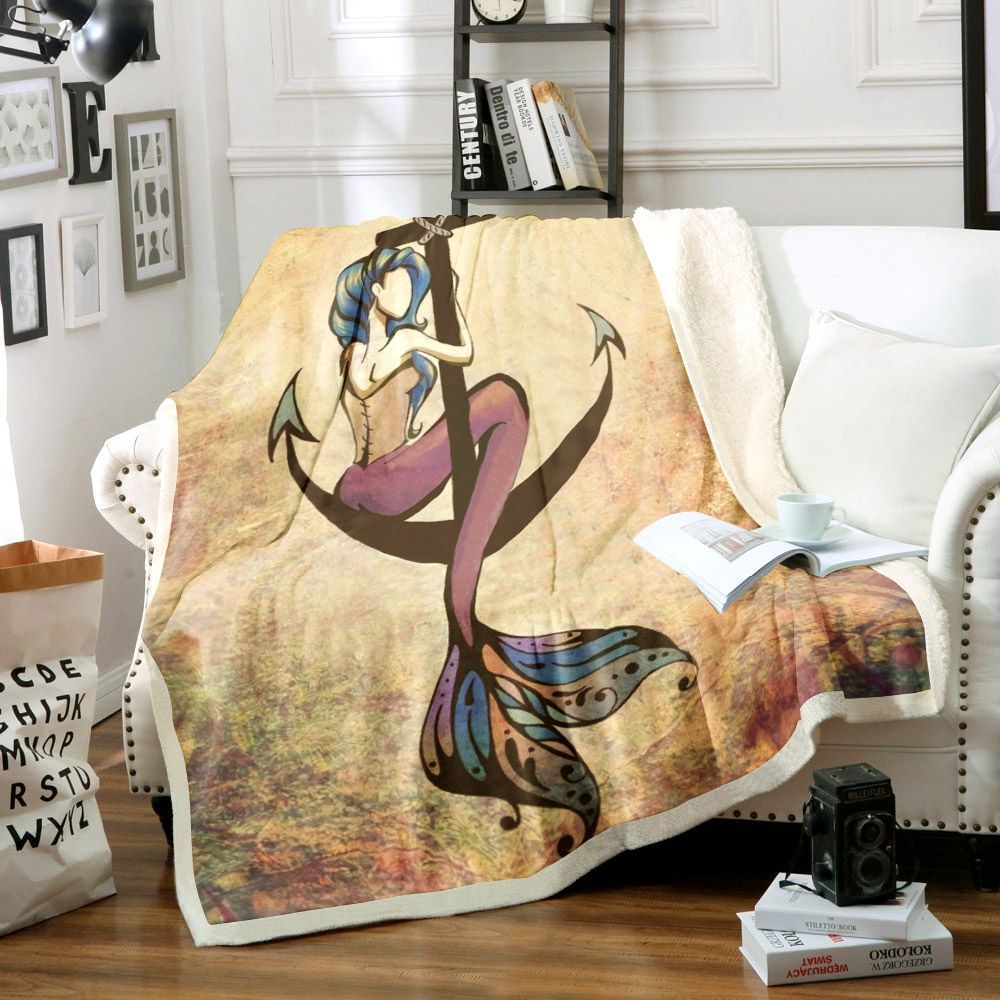 Mermaid Sherpa Fleece Blanket