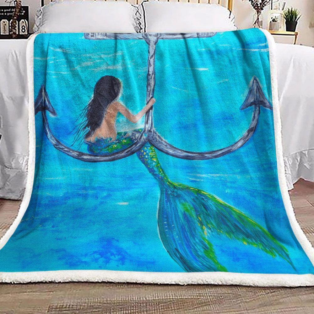 Mermaid Sherpa Fleece Blanket