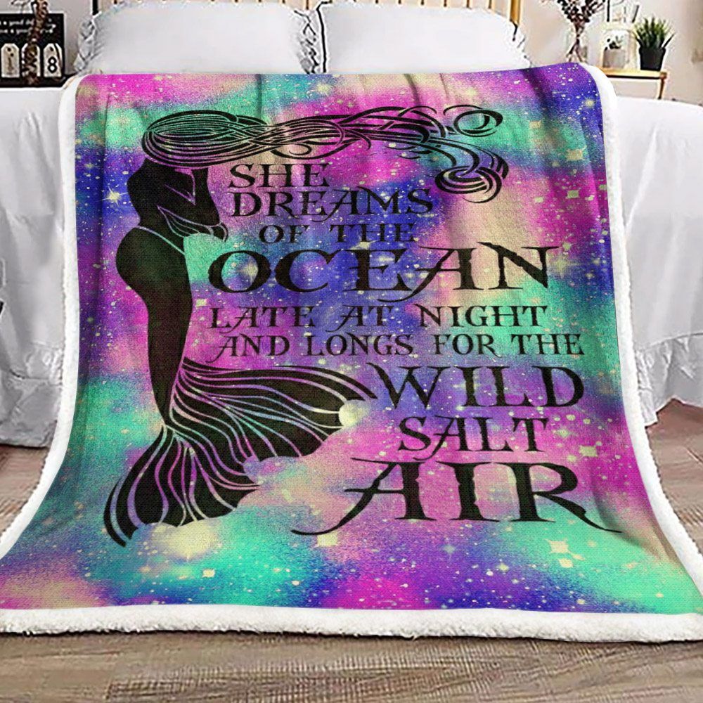 Mermaid Sherpa Fleece Blanket