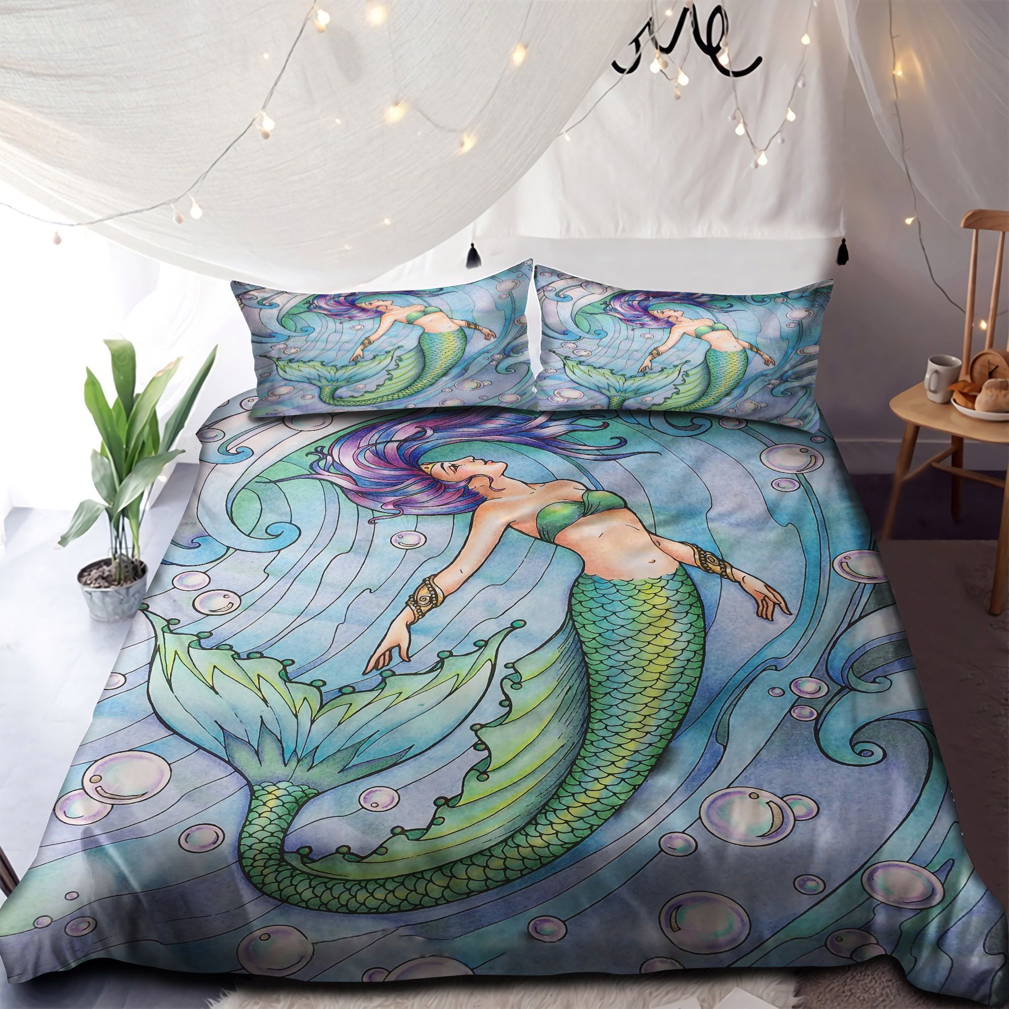 Mermaid Painting Bedding Set