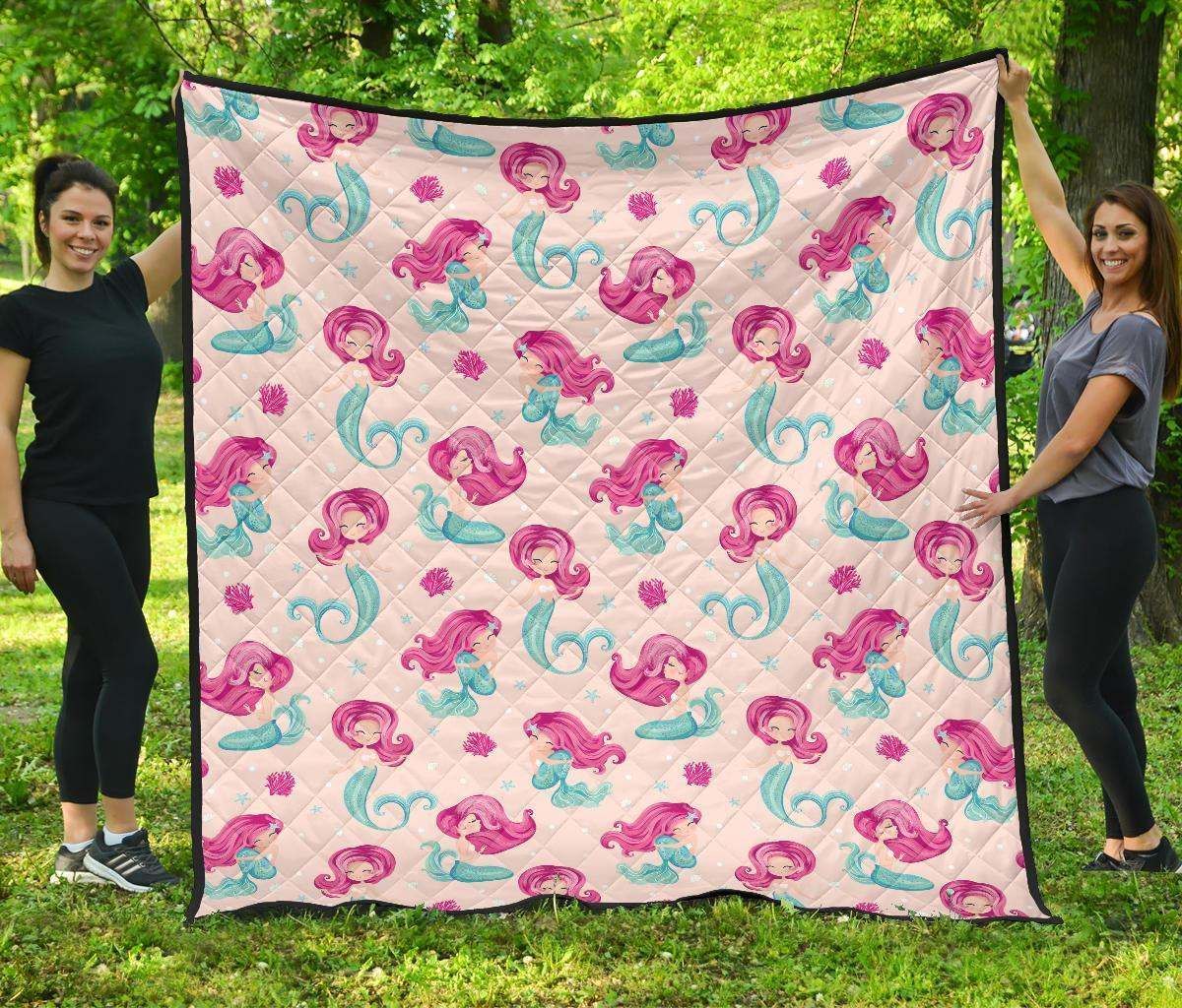 Mermaid Pink CL12100442MDQ Quilt Blanket