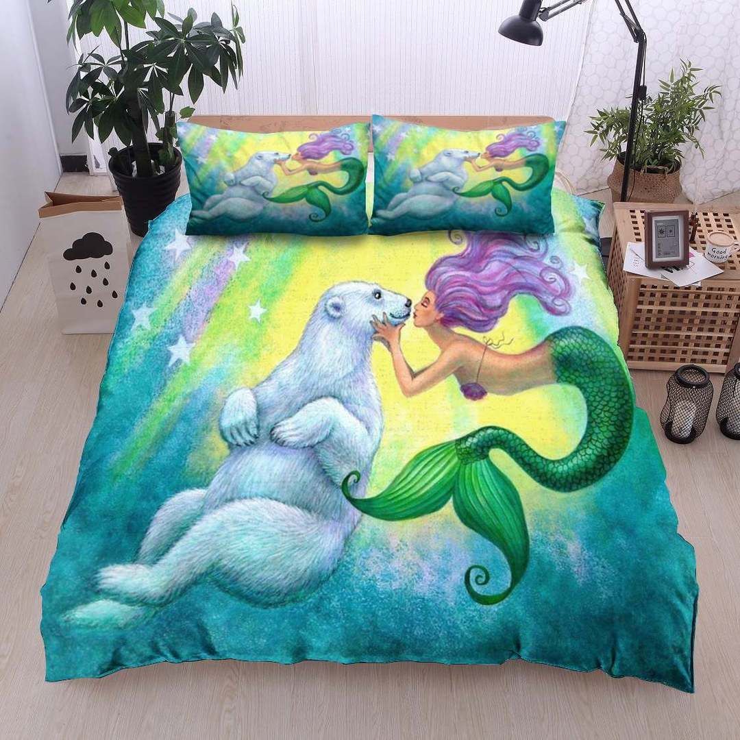 Mermaid Polar Bear Bedding Set