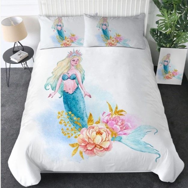 Mermaid Queen Princess Bedding Set