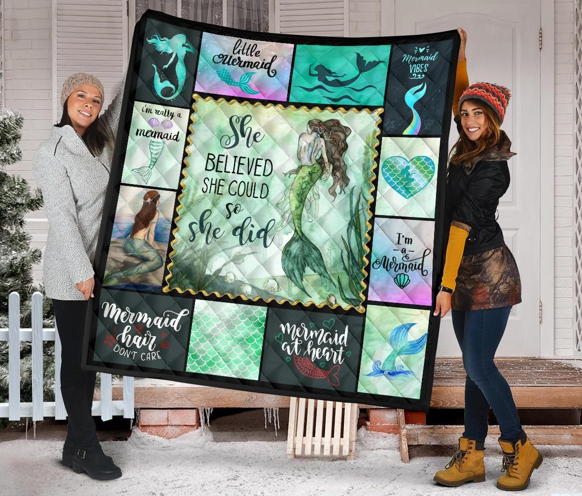 Mermaid Quilt Blanket Dhc09121450Dd