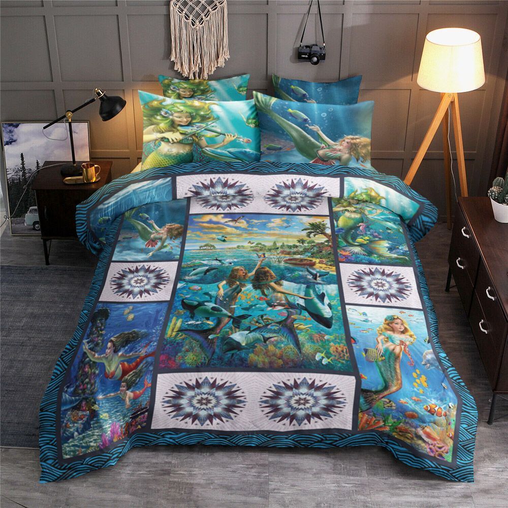 Mermaid s Beautiful Time Bedding Set