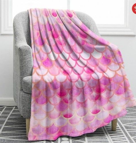 Mermaid Scale Sherpa Fleece Blanket