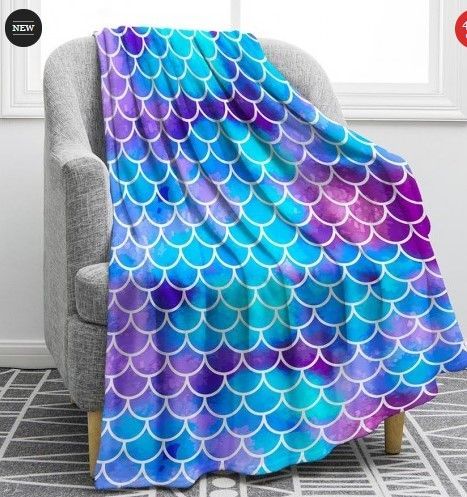 Mermaid Scale Sherpa Fleece Blanket
