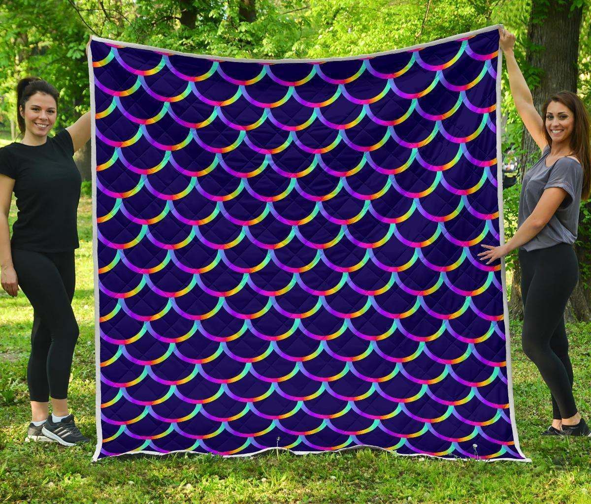 Mermaid Scales CL17100373MDQ Quilt Blanket