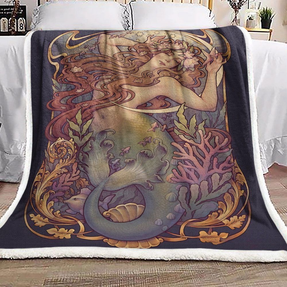 Mermaid Sherpa Fleece Blanket