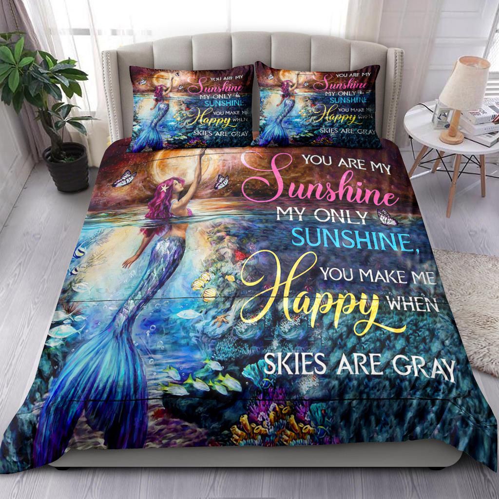 Mermaid You Are My Sunshine Bedding Set