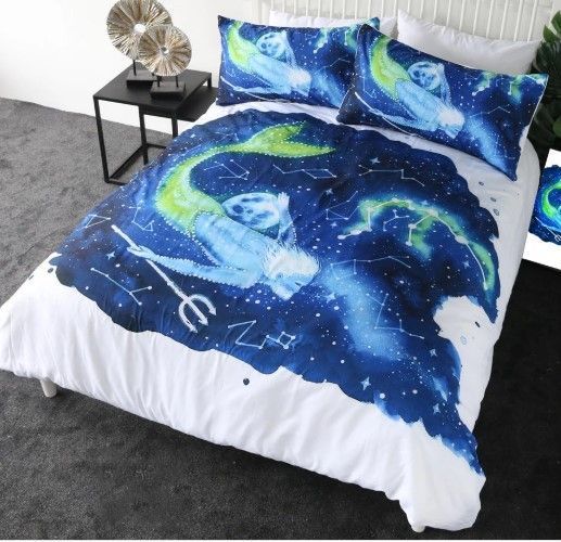Mermaid Zodiac Art Bedding Set