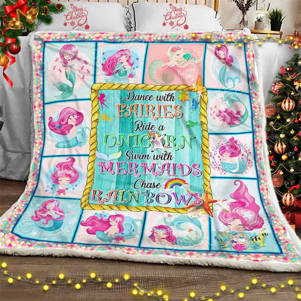 Mermaids Sherpa Fleece Blanket