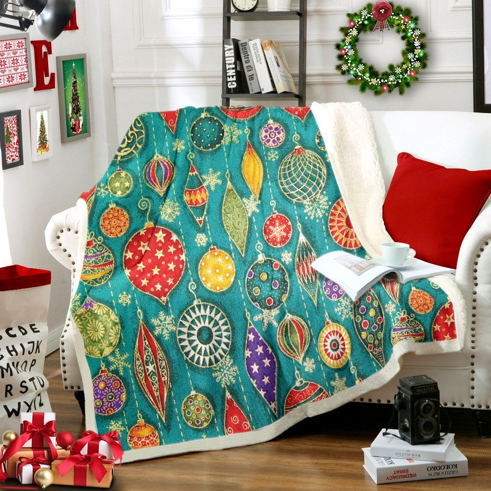 Merry Christmas Sherpa Fleece Blanket