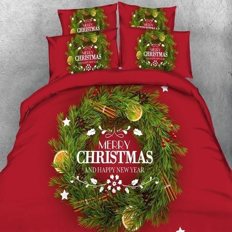 Merry Christmas And Happy New Year  Bedding Set
