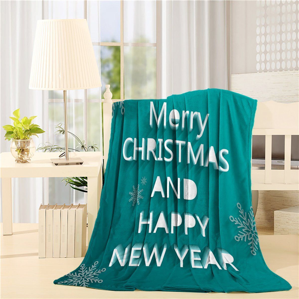 Merry Christmas And Happy New Year Sherpa Fleece Blanket