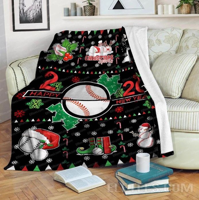 Merry Christmas Baseball Lovers020 Sherpa Fleece Blanket