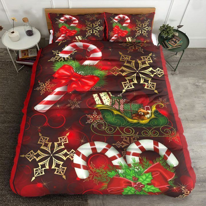 Merry Christmas Candy Cane Bedding Set