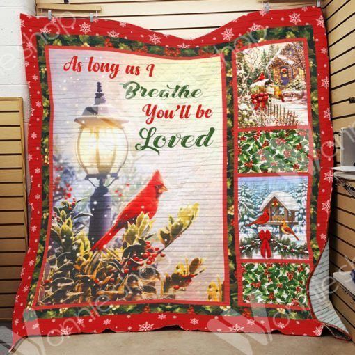 Merry Christmas Cardinal PTC051209 Quilt Blanket