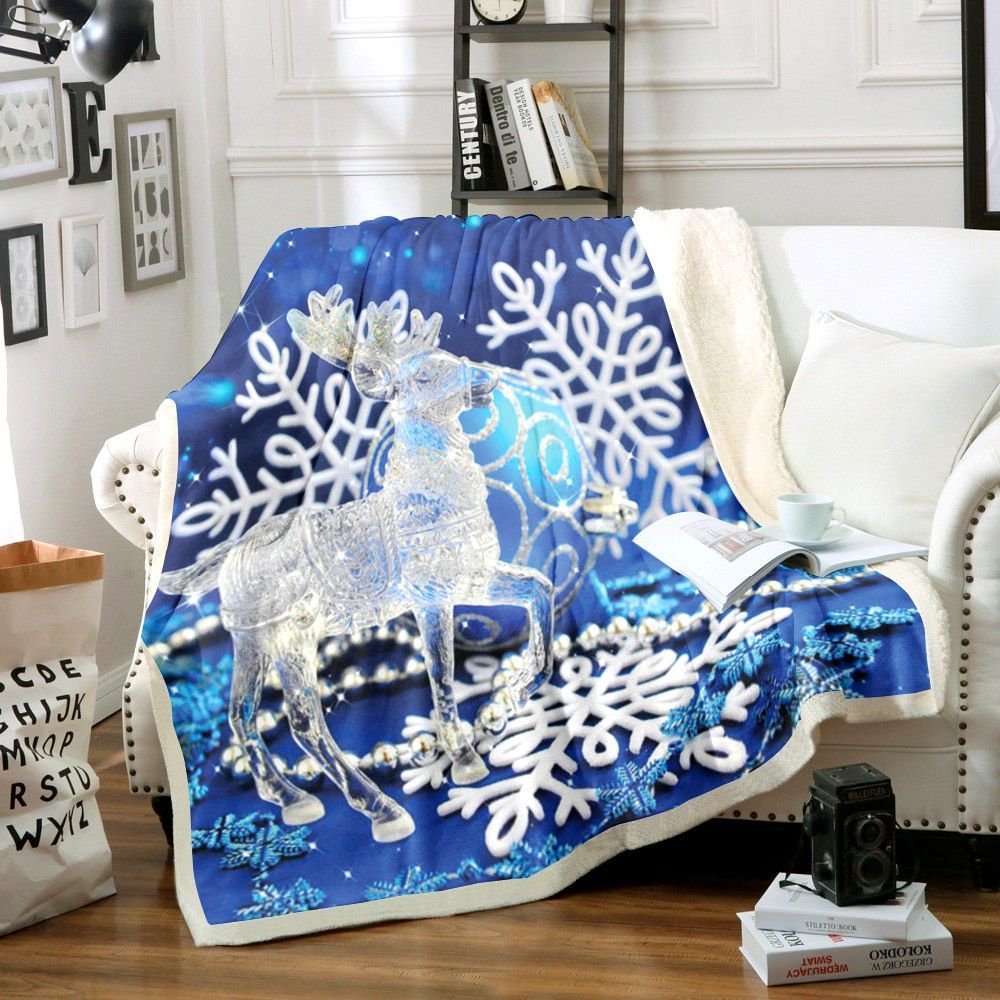 Merry Christmas Sherpa Fleece Blanket