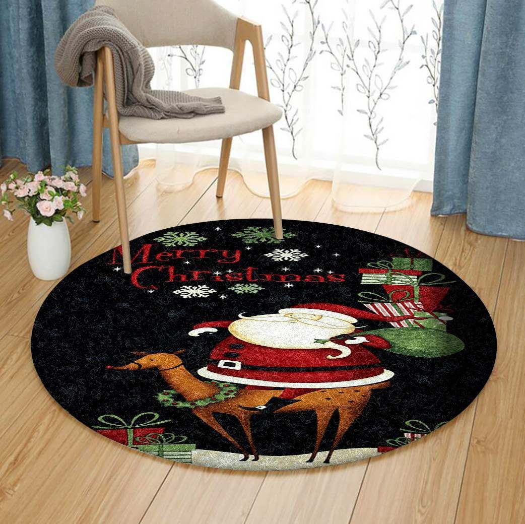 Merry Christmas Round Carpet