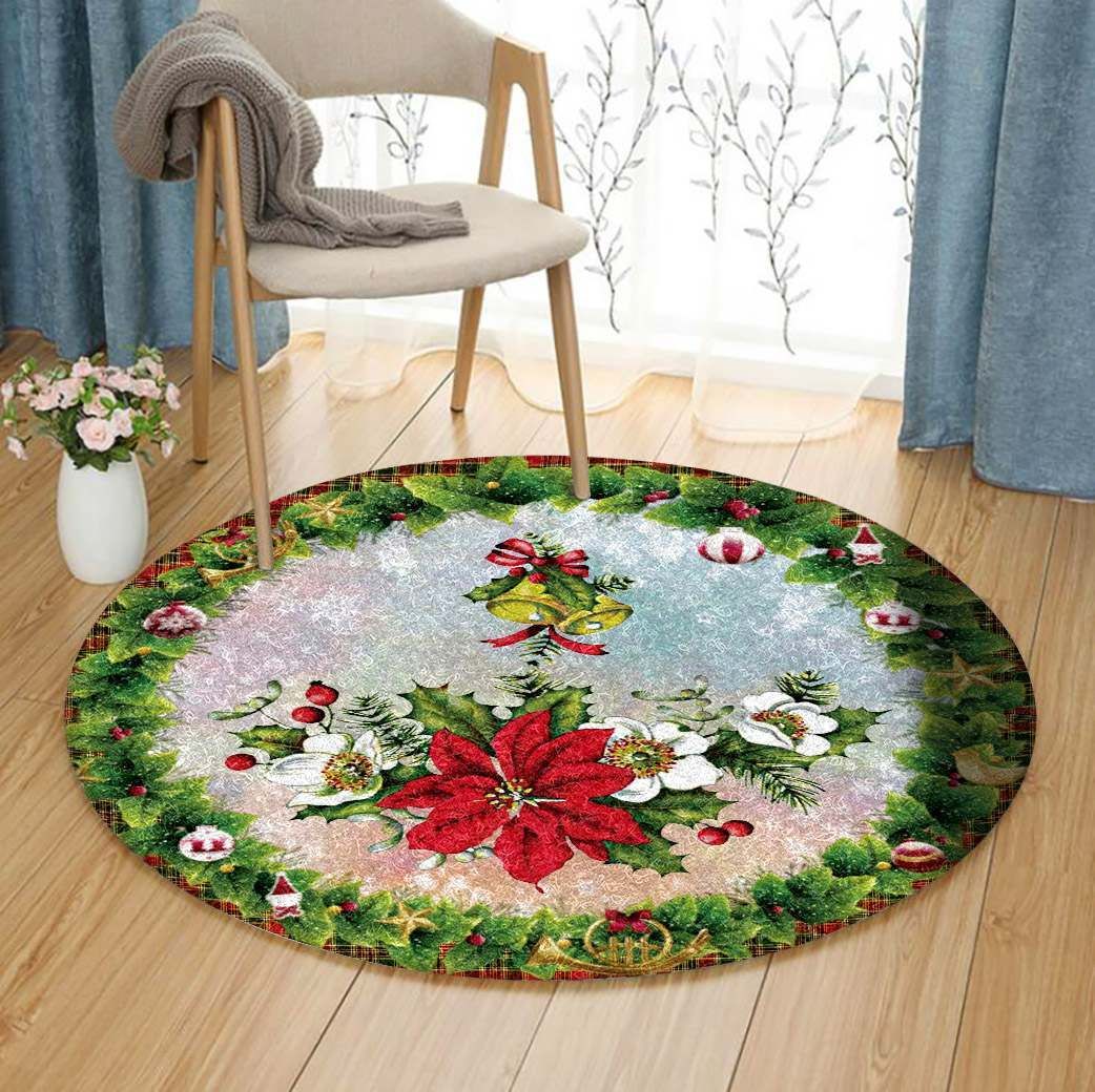 Merry Christmas Round Carpet